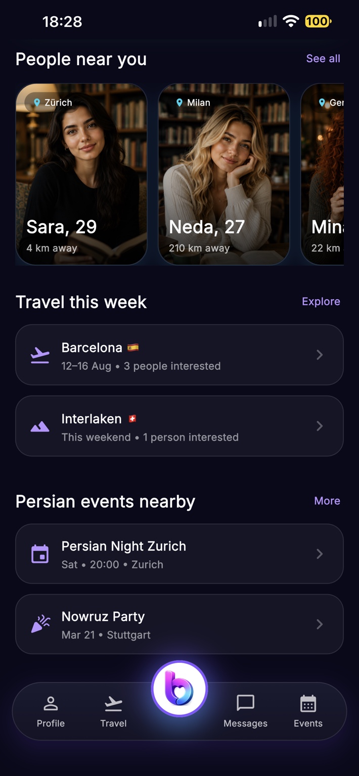 Besana home screen